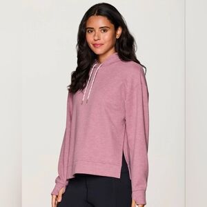 AVALANCHE OD Supply Co. HOODED Sweatshirt SUPER SOFT! Sz L Gray/Mauve